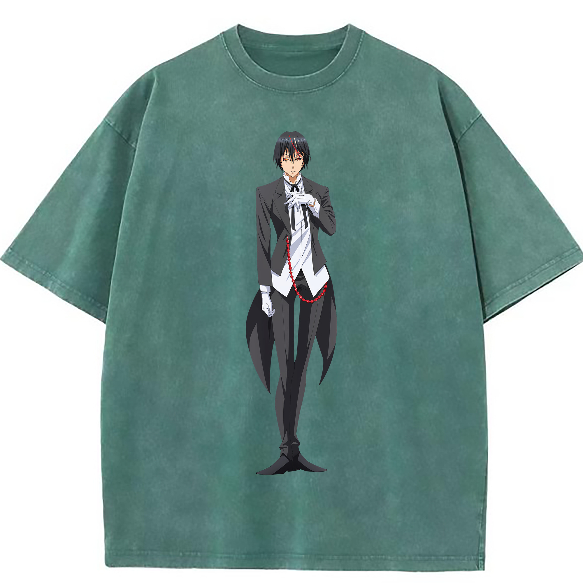 （画像用） 転スラ Regarding Reincarnated to Slime 綿100% ヴィンテージ風 半袖Tシャツ（フロントプリント）